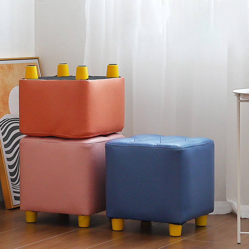 Modern Standard Pouf Water Resistant Square Cube for Home Decor