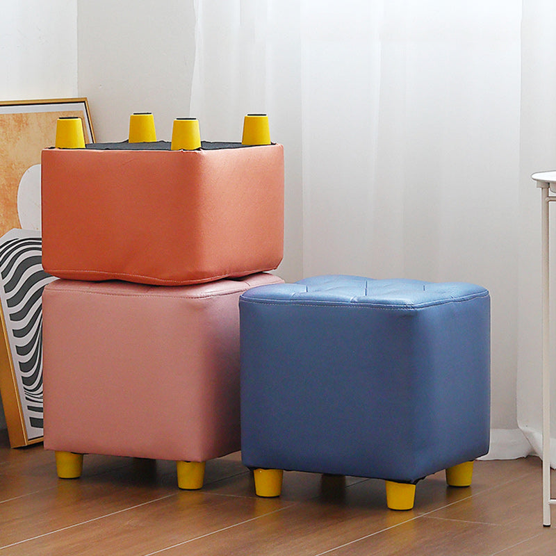 Modern Standard Pouf Water Resistant Square Cube for Home Decor