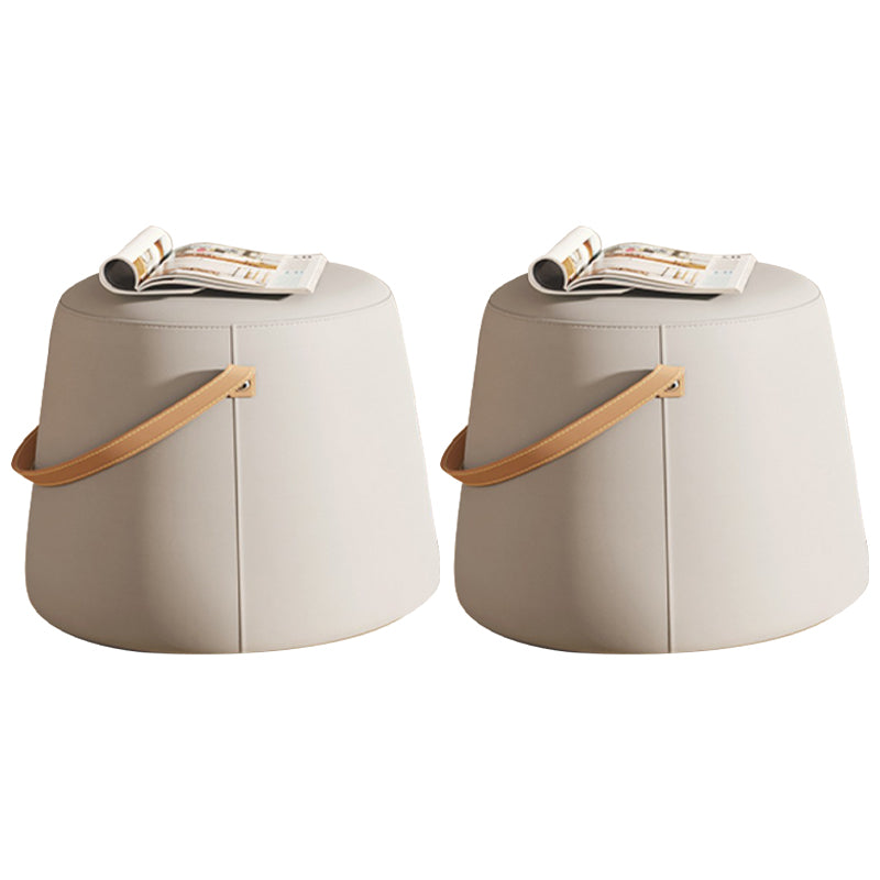 Orange Contemporary Pouf Water Resistant Pouf for Home Decoration