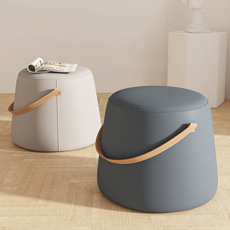 Orange Contemporary Pouf Water Resistant Pouf for Home Decoration