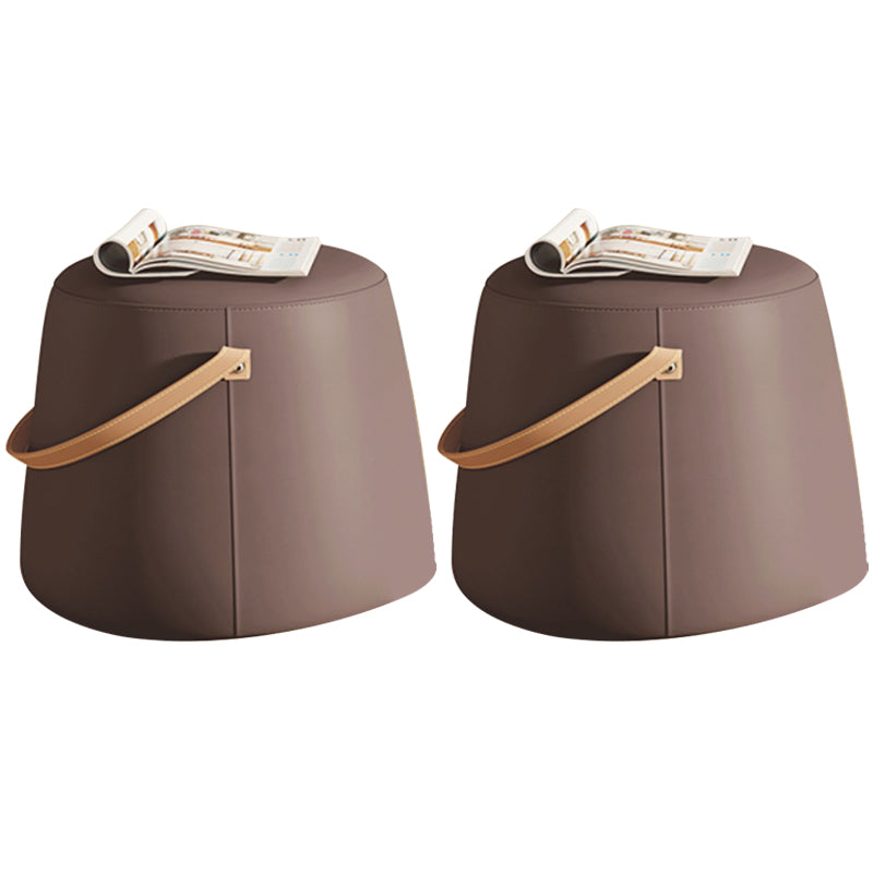 Orange Contemporary Pouf Water Resistant Pouf for Home Decoration