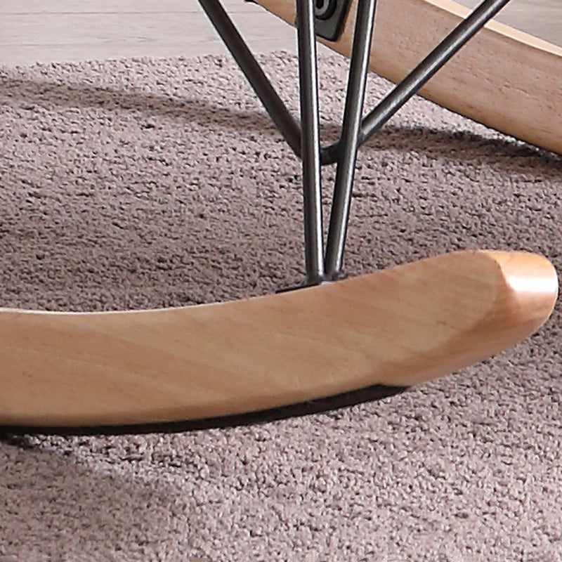 Modern Rocker Chair Metal Frame Dirt Resistant Spindle Rocker Chair with Cushions