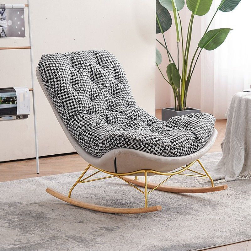 Contemporary Cushions Rocker Chair Metal Frame Spindle Rocker Chair for Home