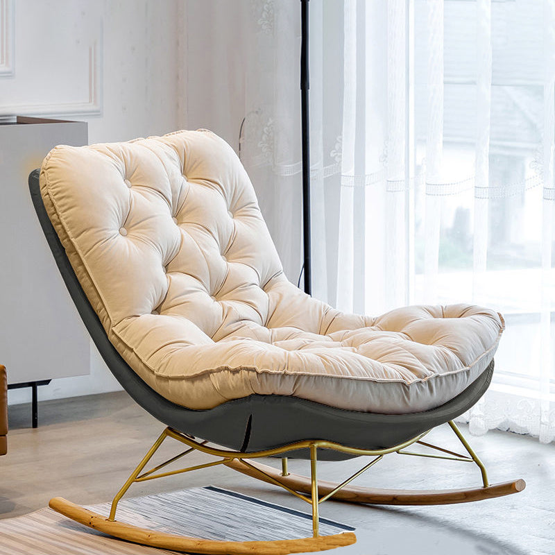 Contemporary Cushions Rocker Chair Metal Frame Spindle Rocker Chair for Home