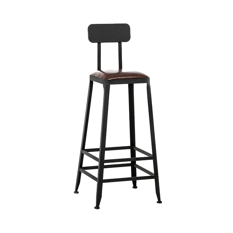 Contemporary Style Counter Stool Low Back Armless Bar Stool for Indoor