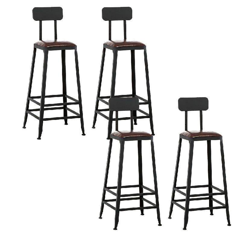 Contemporary Style Counter Stool Low Back Armless Bar Stool for Indoor