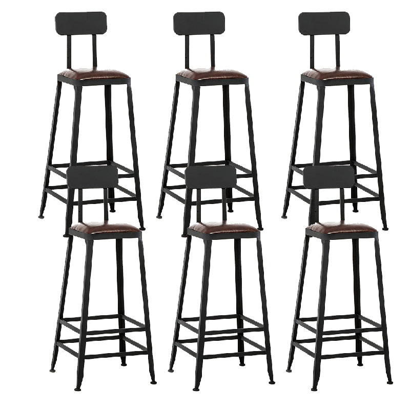 Contemporary Style Counter Stool Low Back Armless Bar Stool for Indoor
