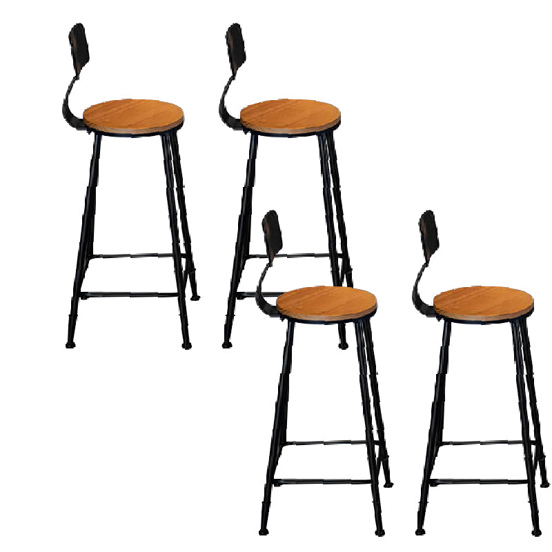 Contemporary Style Counter Stool Low Back Armless Bar Stool for Indoor