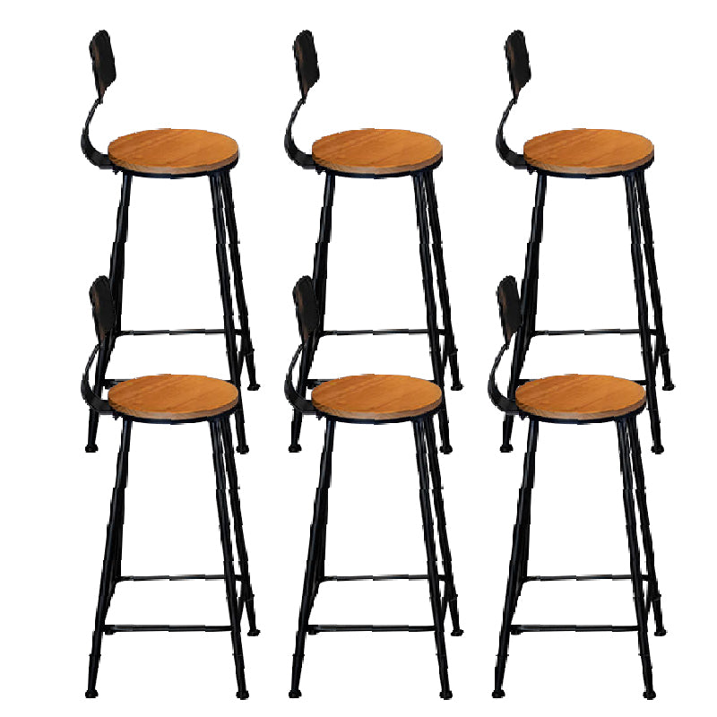 Contemporary Style Counter Stool Low Back Armless Bar Stool for Indoor