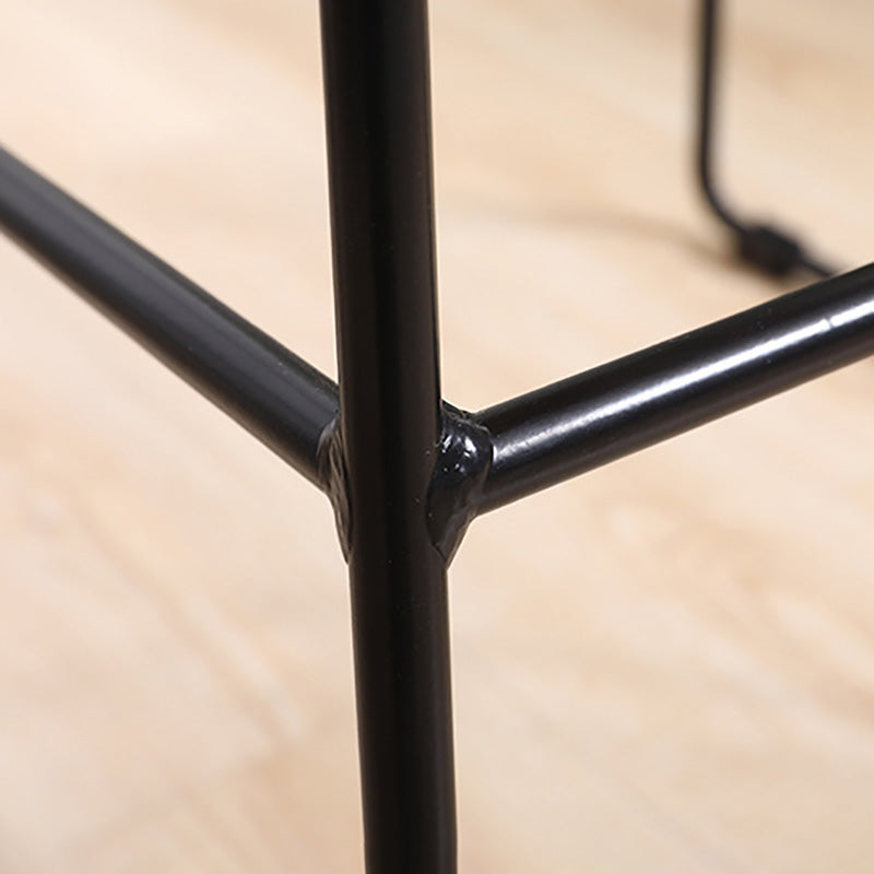 Modern Faux Leather Counter Stool Bar-height Bar Stool with Black Frame