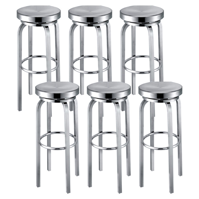 Industrial Stainless Steel Bar Stool Armless Counter Height Stools