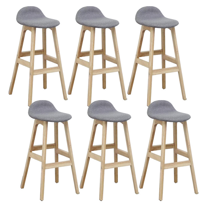 Contemporary Wooden Counter Height Stools Armless Bar Stool for Living Room