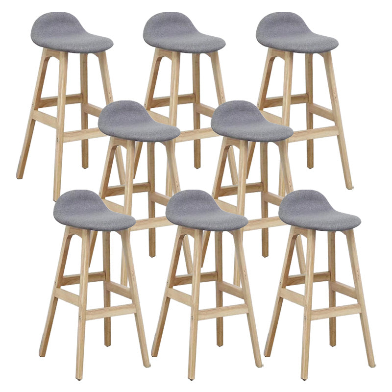 Contemporary Wooden Counter Height Stools Armless Bar Stool for Living Room