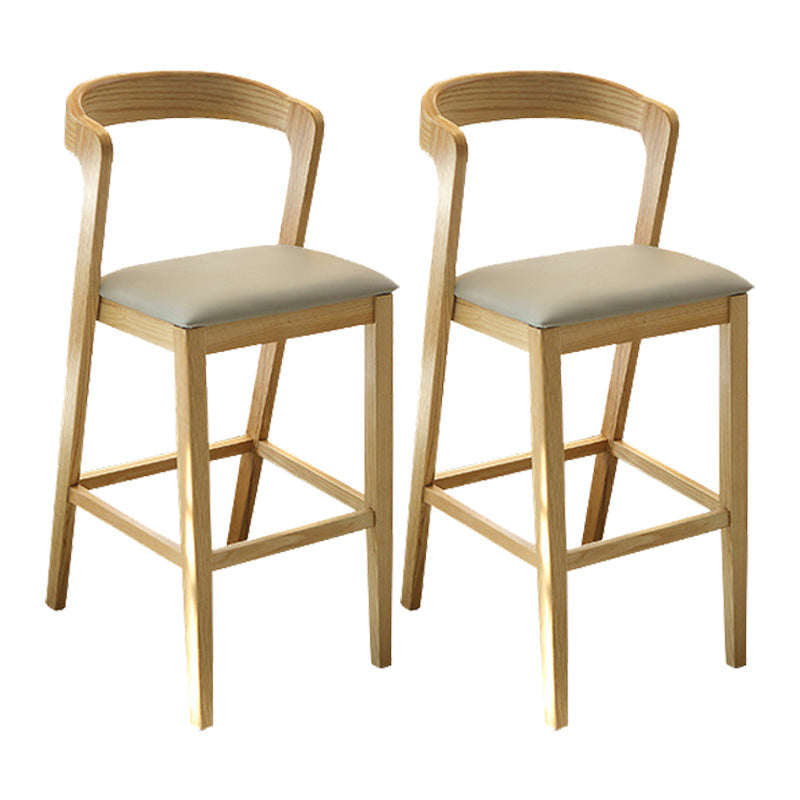 Contemporary Wooden Counter Height Stools Armless Bar Stool for Living Room
