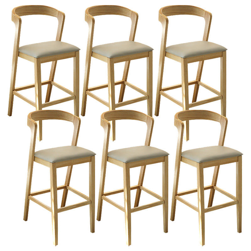 Contemporary Wooden Counter Height Stools Armless Bar Stool for Living Room