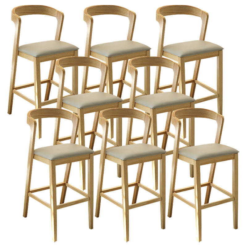 Contemporary Wooden Counter Height Stools Armless Bar Stool for Living Room