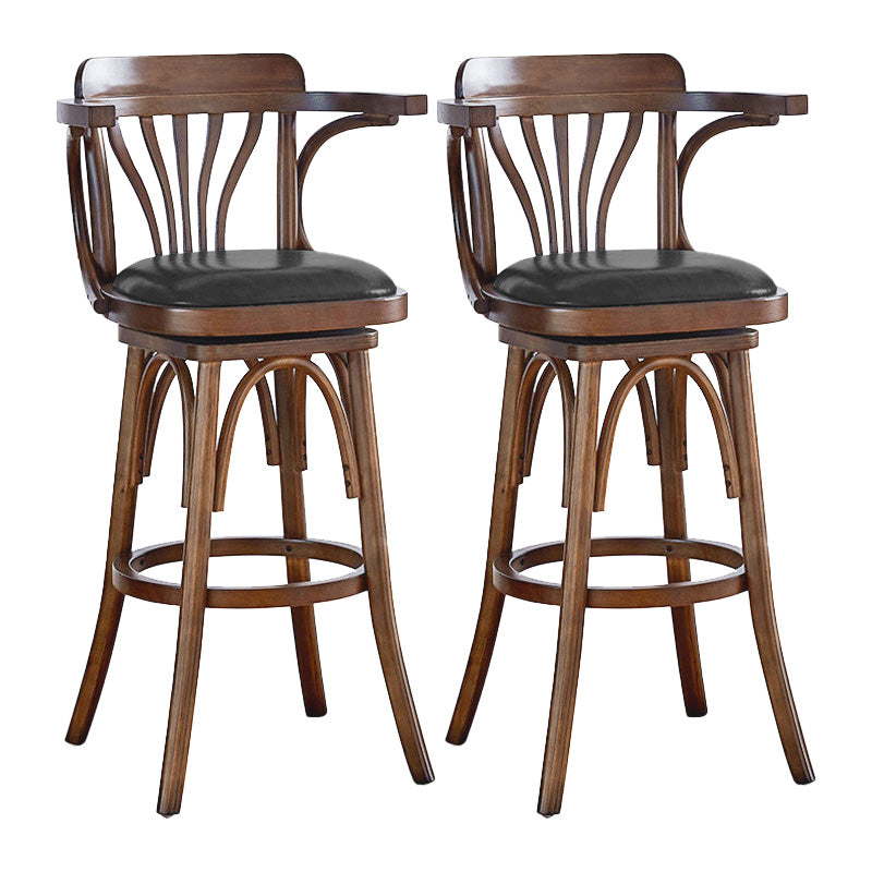 Contemporary Wooden Counter Height Stools Armless Bar Stool for Living Room
