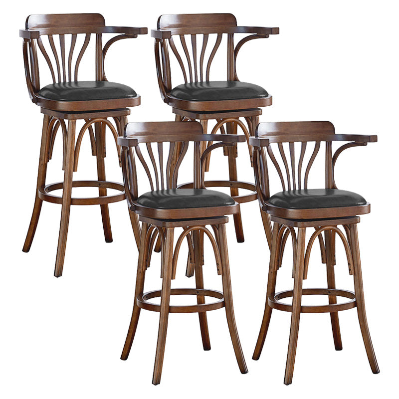 Contemporary Wooden Counter Height Stools Armless Bar Stool for Living Room