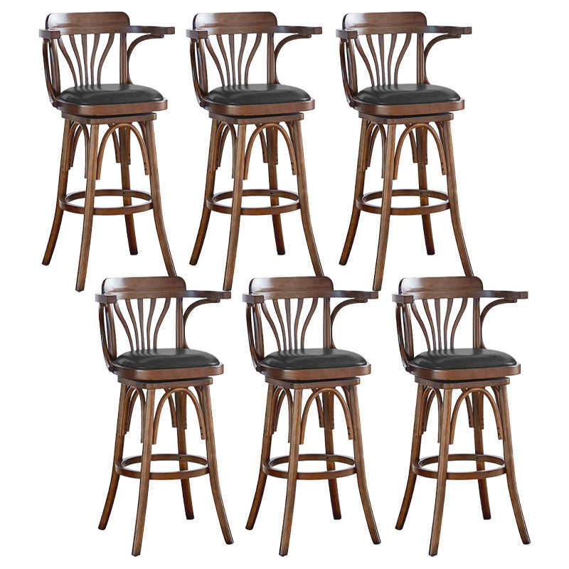 Contemporary Wooden Counter Height Stools Armless Bar Stool for Living Room