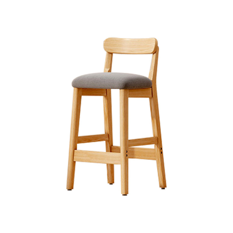 Industrial Wooden Counter Height Stool Armless Bar Stool with Cushion