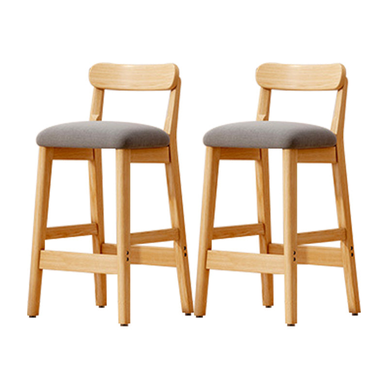 Industrial Wooden Counter Height Stool Armless Bar Stool with Cushion