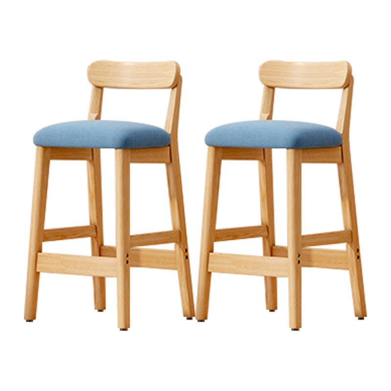 Industrial Wooden Counter Height Stool Armless Bar Stool with Cushion
