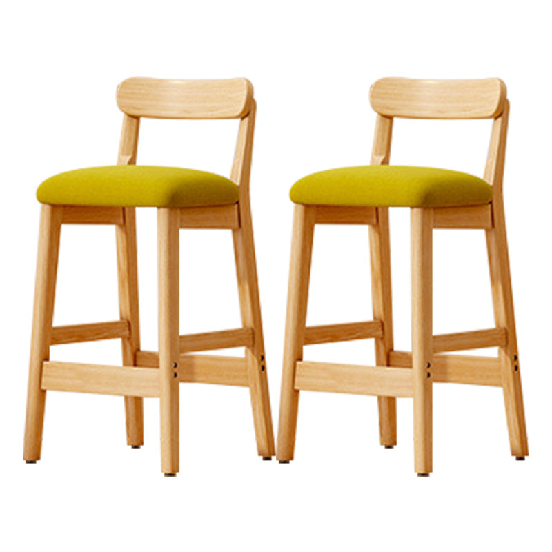 Industrial Wooden Counter Height Stool Armless Bar Stool with Cushion