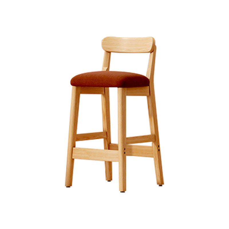 Industrial Wooden Counter Height Stool Armless Bar Stool with Cushion