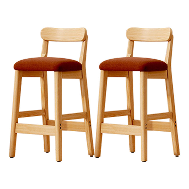 Industrial Wooden Counter Height Stool Armless Bar Stool with Cushion