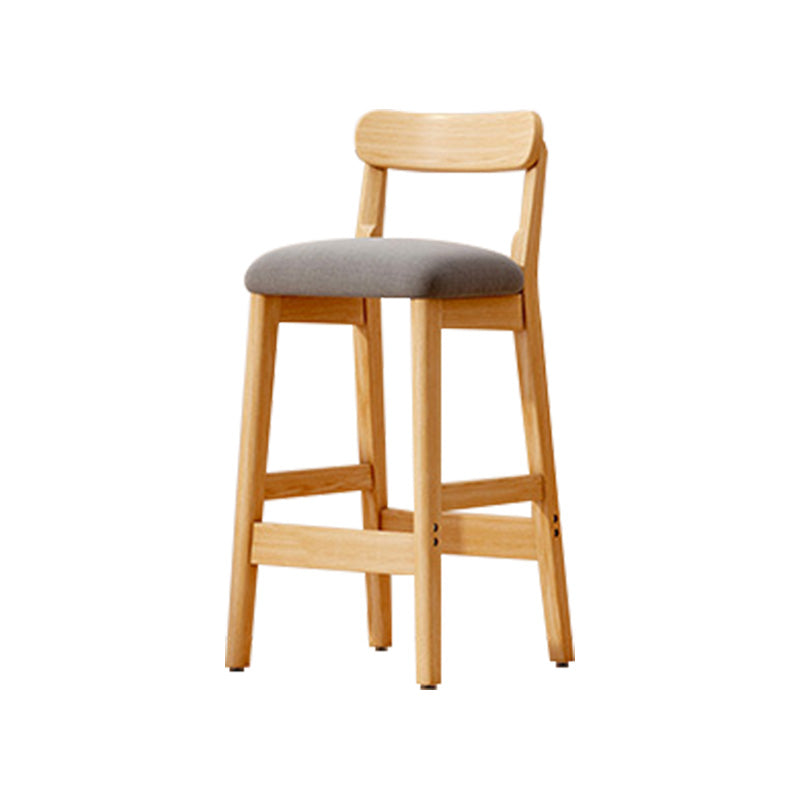 Industrial Wooden Counter Height Stool Armless Bar Stool with Cushion