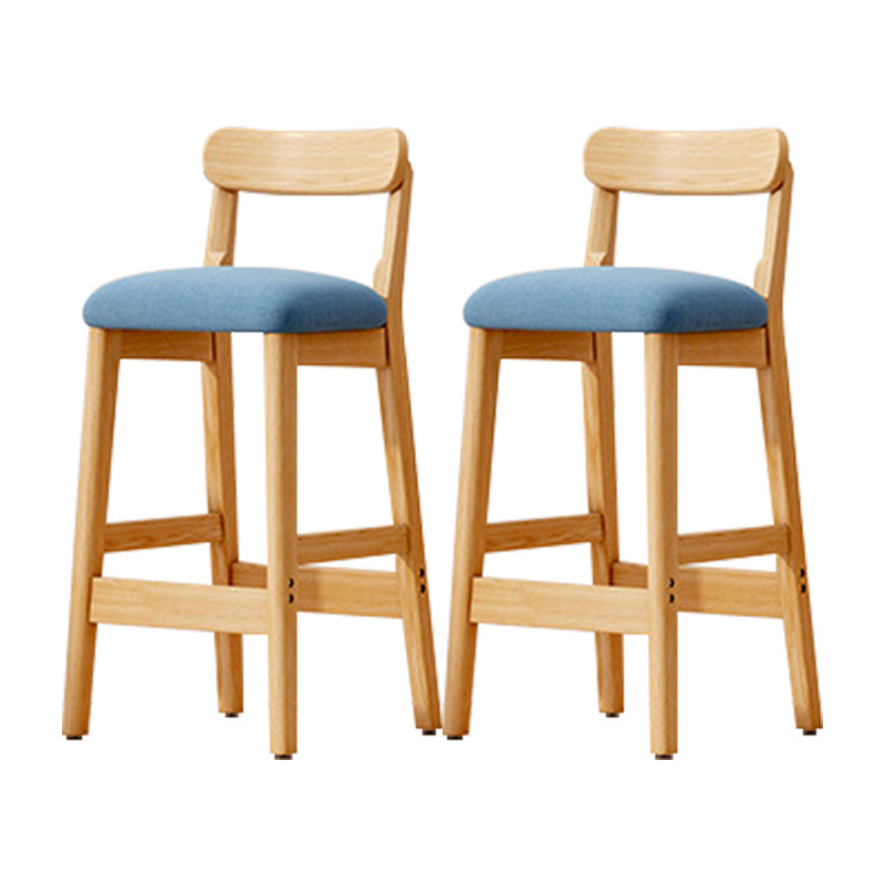 Industrial Wooden Counter Height Stool Armless Bar Stool with Cushion