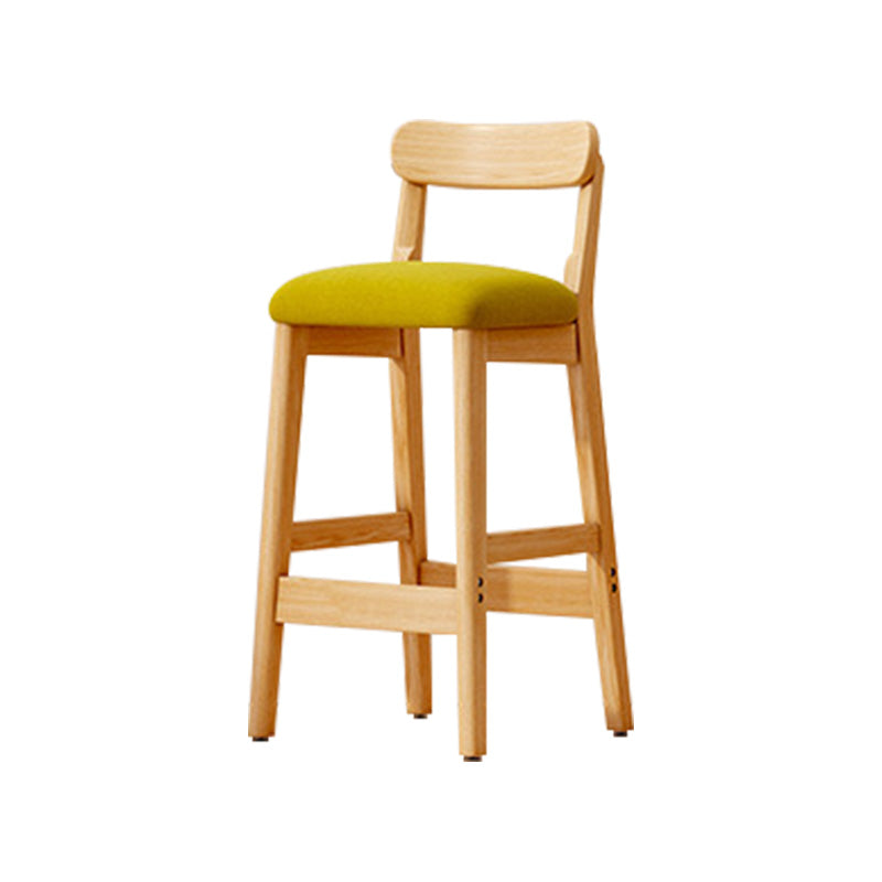 Industrial Wooden Counter Height Stool Armless Bar Stool with Cushion