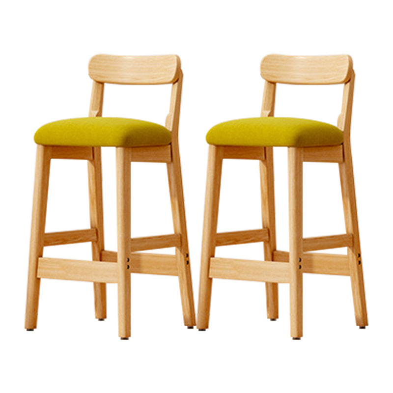 Industrial Wooden Counter Height Stool Armless Bar Stool with Cushion