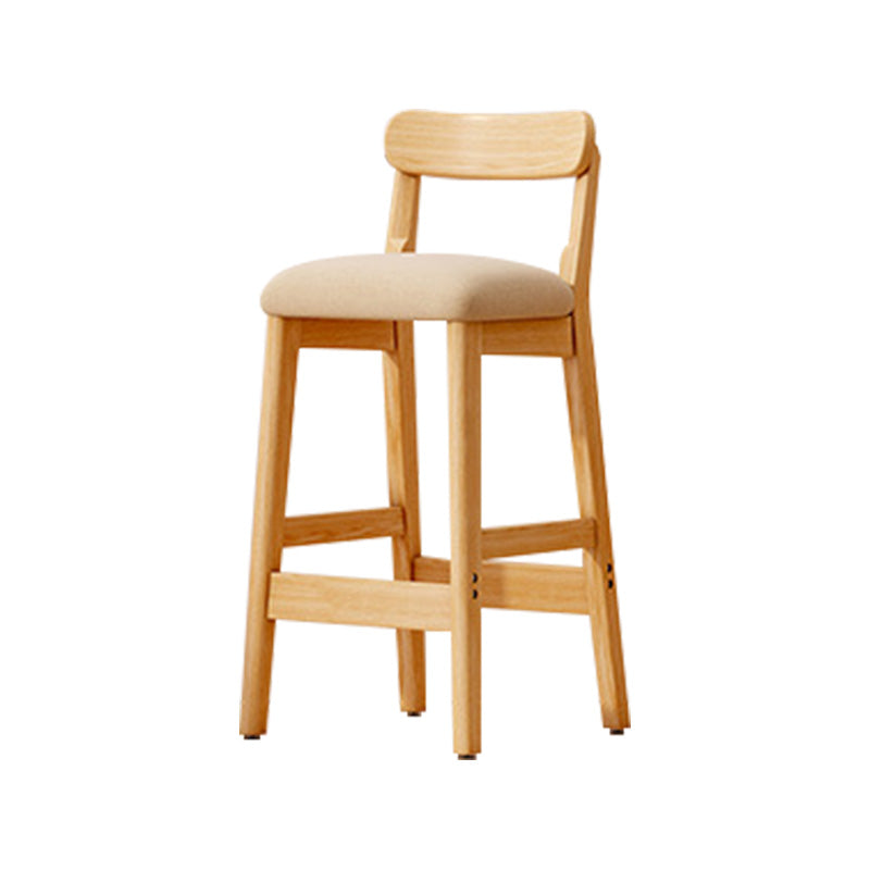 Industrial Wooden Counter Height Stool Armless Bar Stool with Cushion