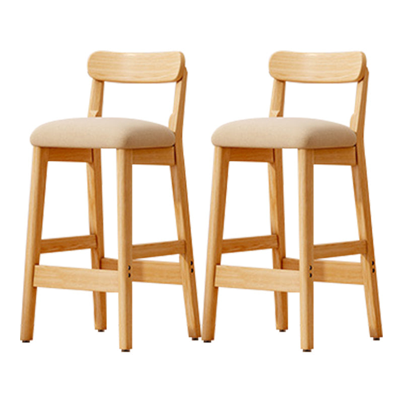 Industrial Wooden Counter Height Stool Armless Bar Stool with Cushion