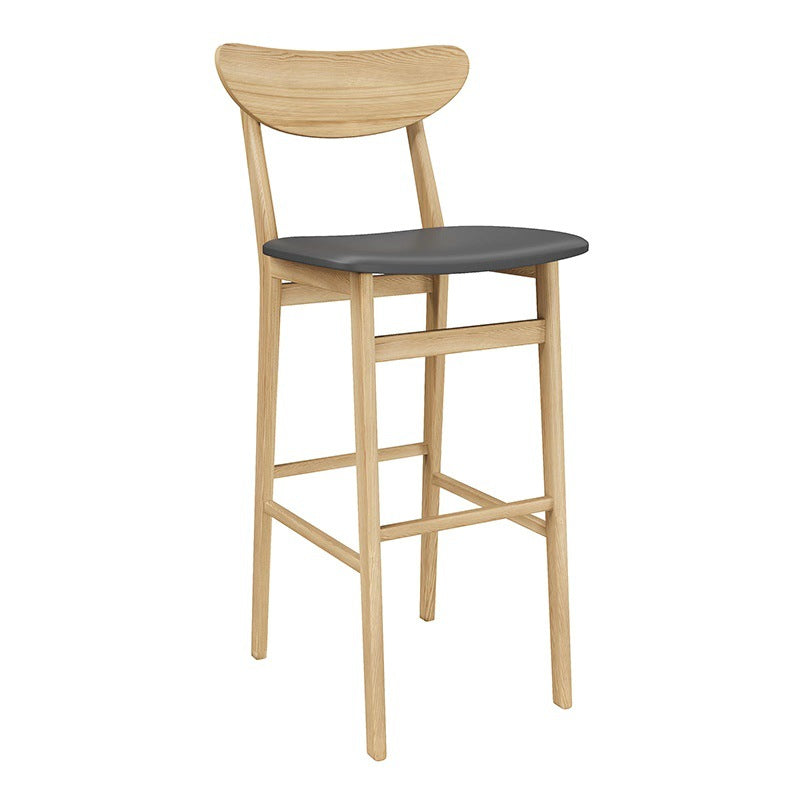 Industrial Wooden Counter Height Stools Armless Bar Stool with Cushion
