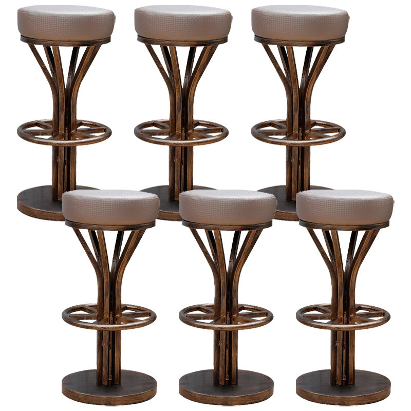 Contemporary Stainless Steel Counter Height Stools Backless Stool