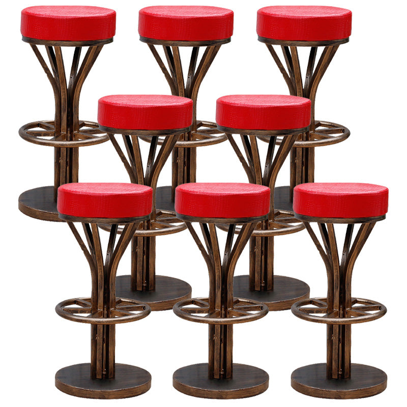 Contemporary Stainless Steel Counter Height Stools Backless Stool