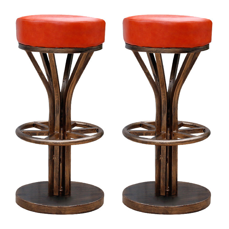 Contemporary Stainless Steel Counter Height Stools Backless Stool