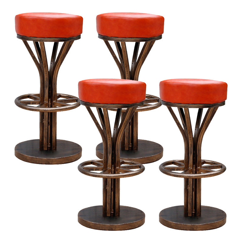 Contemporary Stainless Steel Counter Height Stools Backless Stool