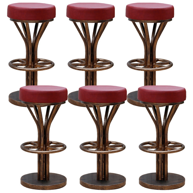 Contemporary Stainless Steel Counter Height Stools Backless Stool
