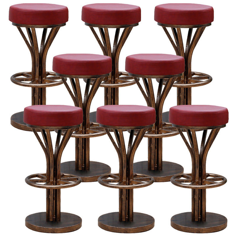 Contemporary Stainless Steel Counter Height Stools Backless Stool