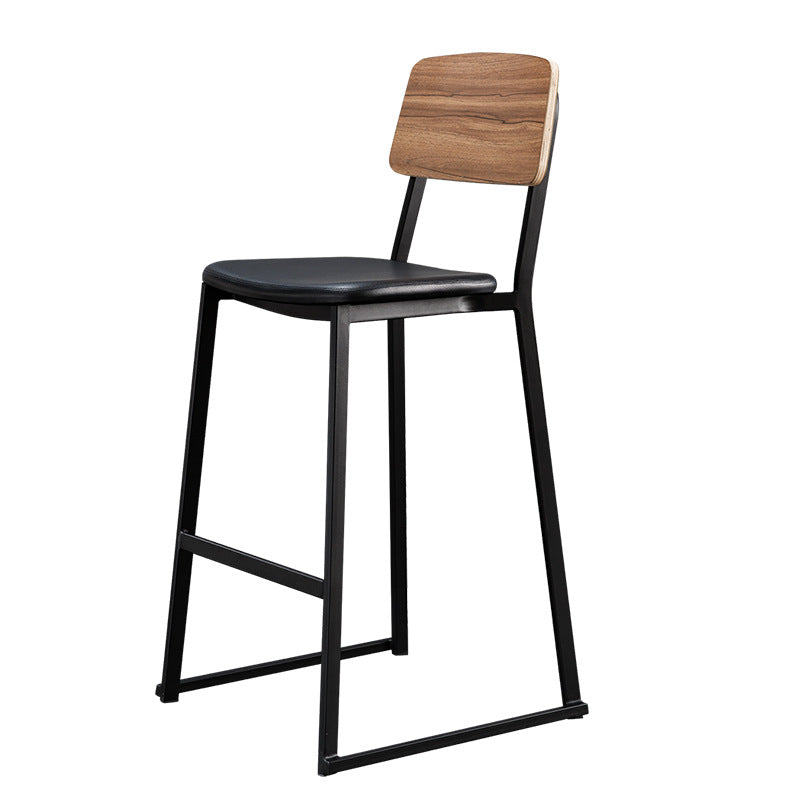 Contemporary Metal Counter Height Stools Black Base Bar Stool