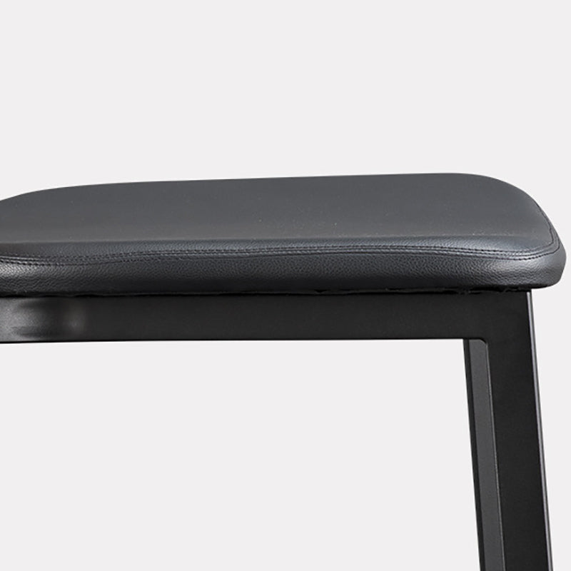 Contemporary Metal Counter Height Stools Black Base Bar Stool