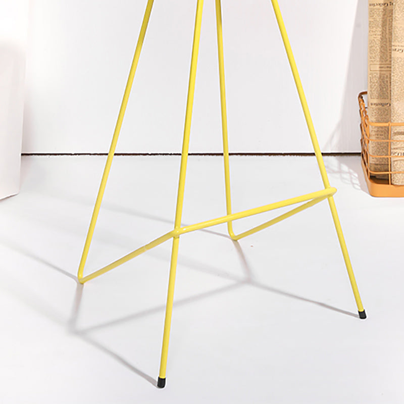 Modern Solid Wood Counter Stool Armless Bar Stool with Footrest