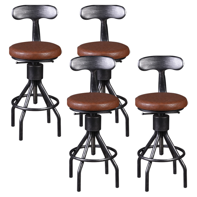 Industrial Metal Counter Height Stools Adjustable Bar Stool for Indoor