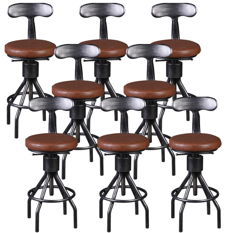 Industrial Metal Counter Height Stools Adjustable Bar Stool for Indoor