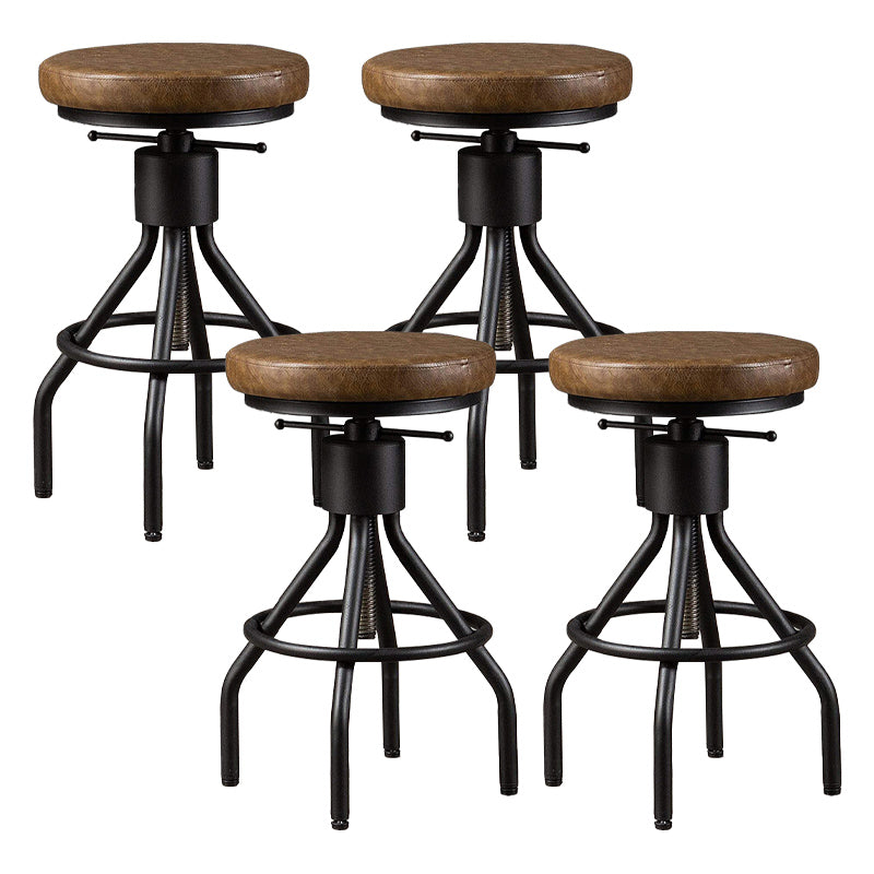 Industrial Metal Counter Height Stools Adjustable Bar Stool for Indoor