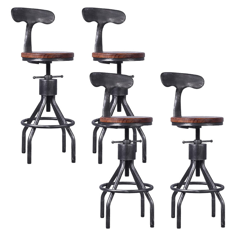 Industrial Metal Counter Height Stools Adjustable Bar Stool for Indoor