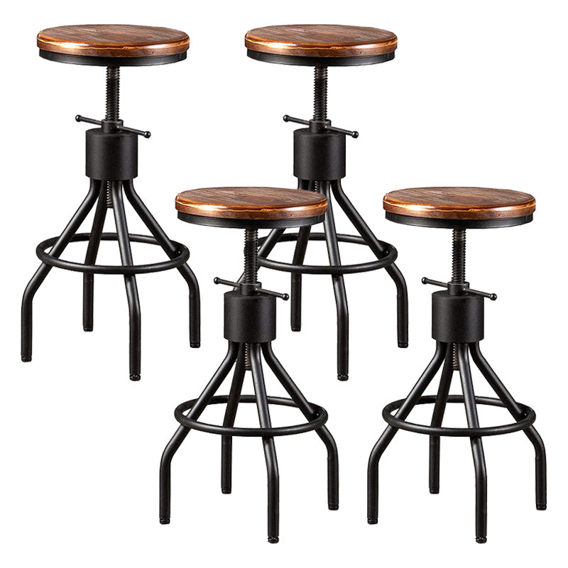 Industrial Metal Counter Height Stools Adjustable Bar Stool for Indoor